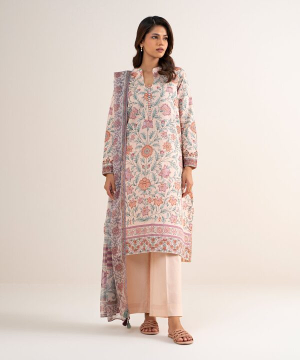 Sapphire Women's Unstitched Lawn Printed Pink 3 Piece Suit – U3PDYS26V715