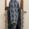 Cross stitch ombre blue-3pc embroidered lawn suit Cross Stitch OMBRE BLUE-3PC EMBROIDERED LAWN SUIT