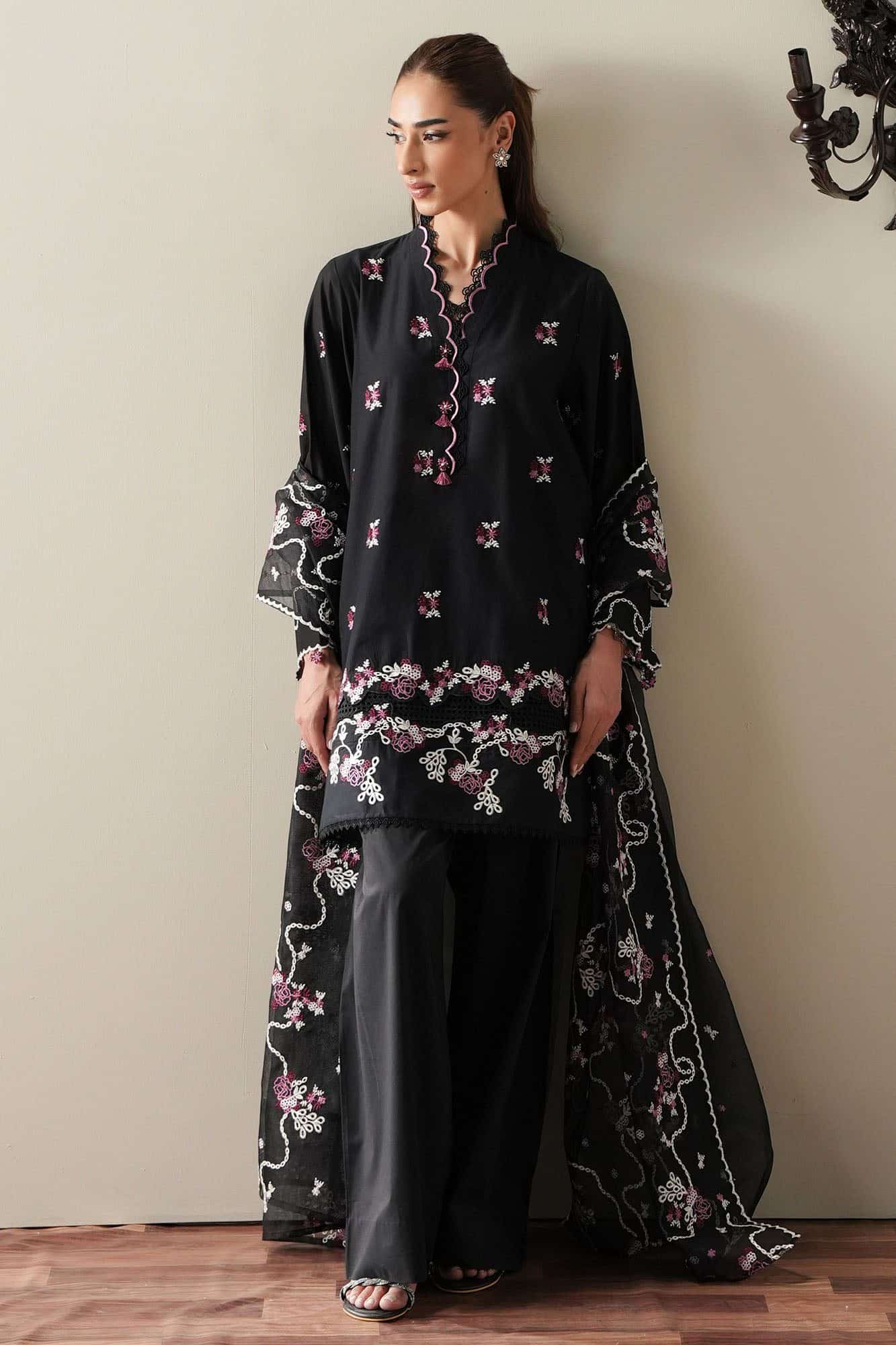 Cross stitch ebony mist-3pc embroidered suit Cross Stitch EBONY MIST-3PC EMBROIDERED SUIT