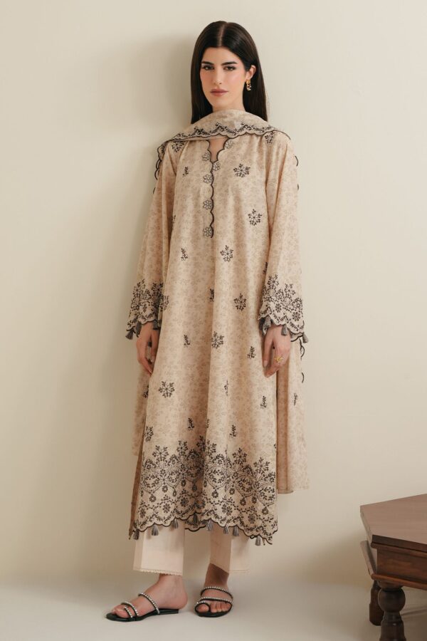 Cross Stitch IVORY NOIR-3PC EMBROIDERED LAWN SUIT Cross Stitch IVORY NOIR-3PC EMBROIDERED LAWN SUIT