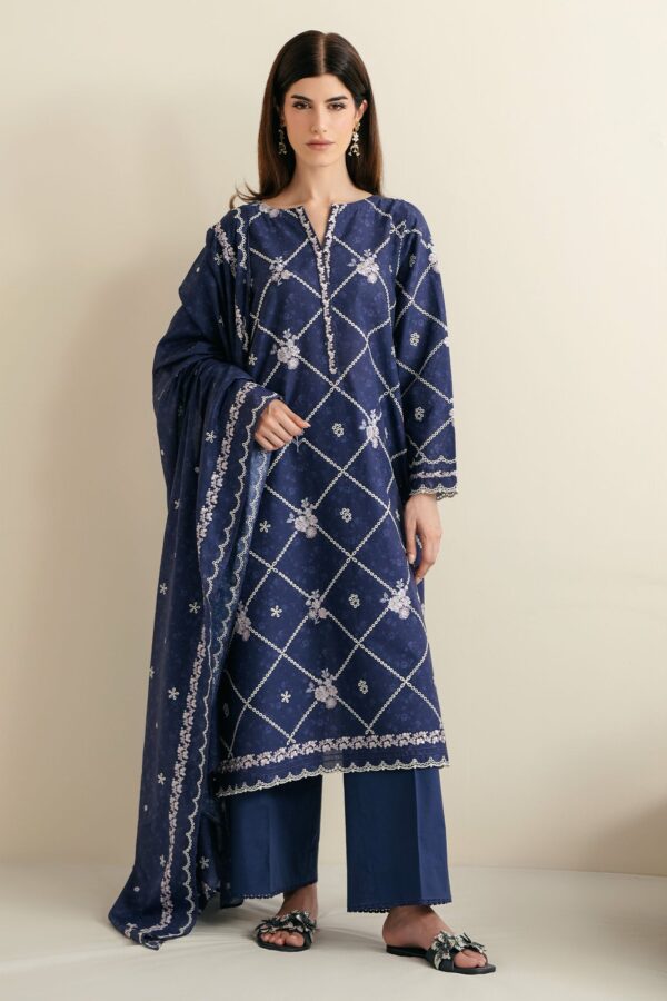 Cross Stitch MIDNIGHT IRIS-3PC EMBROIDERED LAWN SUIT Cross Stitch MIDNIGHT IRIS-3PC EMBROIDERED LAWN SUIT