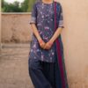 Cross stitch indigo dusk-3pc embroidered lawn suit Cross Stitch INDIGO DUSK-3PC EMBROIDERED LAWN SUIT