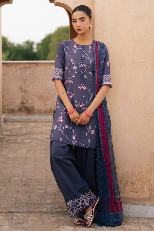 Cross Stitch INDIGO DUSK-3PC EMBROIDERED LAWN SUIT Cross Stitch INDIGO DUSK-3PC EMBROIDERED LAWN SUIT
