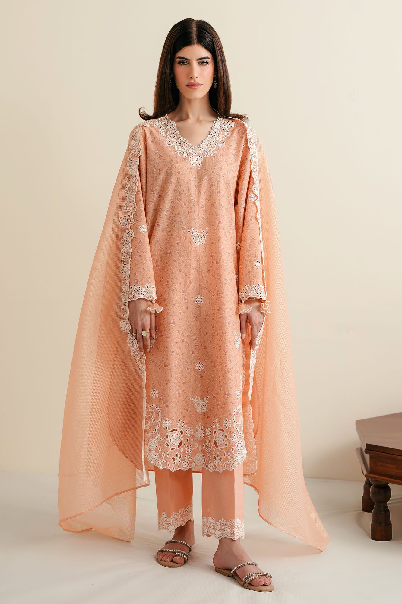 Cross stitch meadow bloom-3pc embroidered lawn suit Cross Stitch MEADOW BLOOM-3PC EMBROIDERED LAWN SUIT