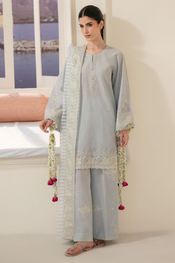 Cross Stitch AQUA WHISPER-3PC EMBROIDERED LAWN SUIT Cross Stitch AQUA WHISPER-3PC EMBROIDERED LAWN SUIT