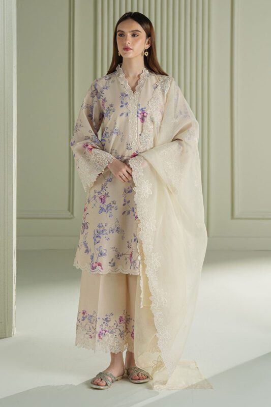 Cross Stitch BLOOMING SAND- 3PC EMBROIDERED LAWN SUIT