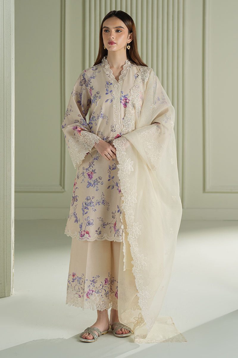 Cross stitch blooming sand- 3pc embroidered lawn suit Cross Stitch BLOOMING SAND- 3PC EMBROIDERED LAWN SUIT