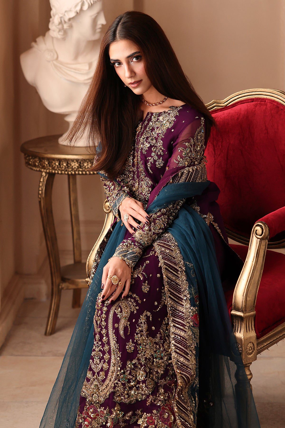 Charizma 3-pc unstitched embroidered luxury chiffon djw6-01– detail view 8 Charizma 3-PC Unstitched Embroidered Luxury Chiffon DJW6-01– detail view 8