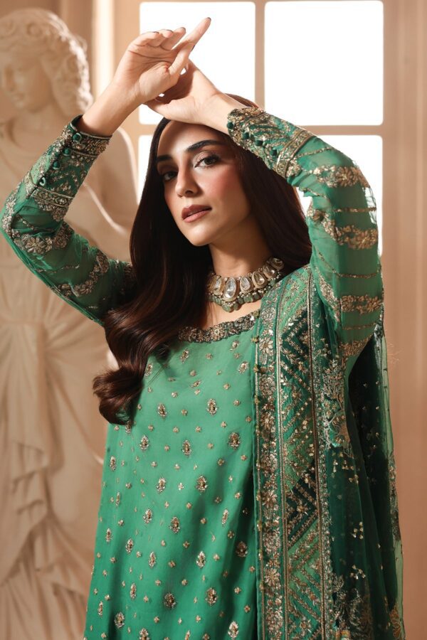 Charizma 3-PC Unstitched Embroidered Luxury Chiffon DJW6-03– alternate view