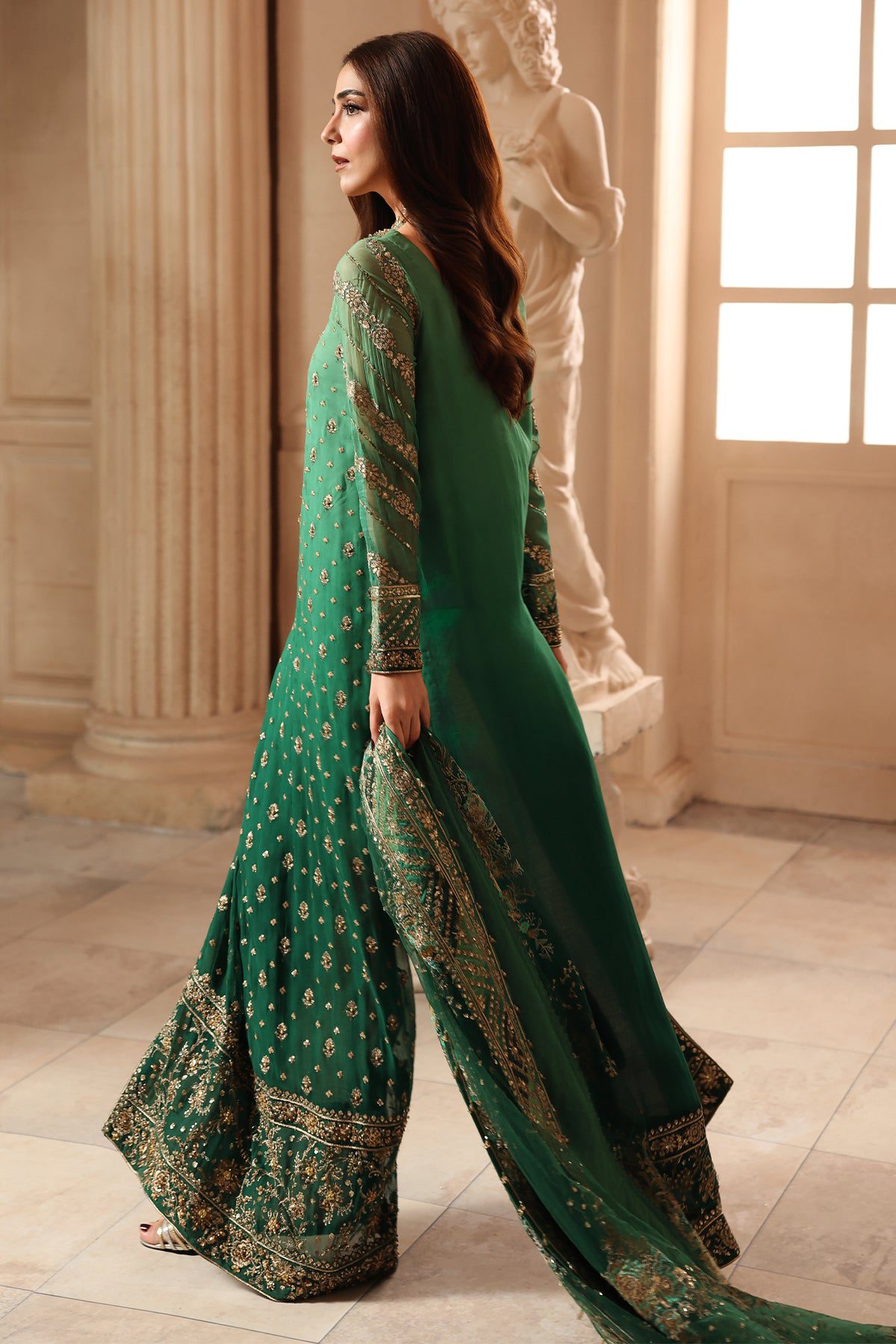 Charizma 3-pc unstitched embroidered luxury chiffon djw6-03– detail view 3 Charizma 3-PC Unstitched Embroidered Luxury Chiffon DJW6-03– detail view 3