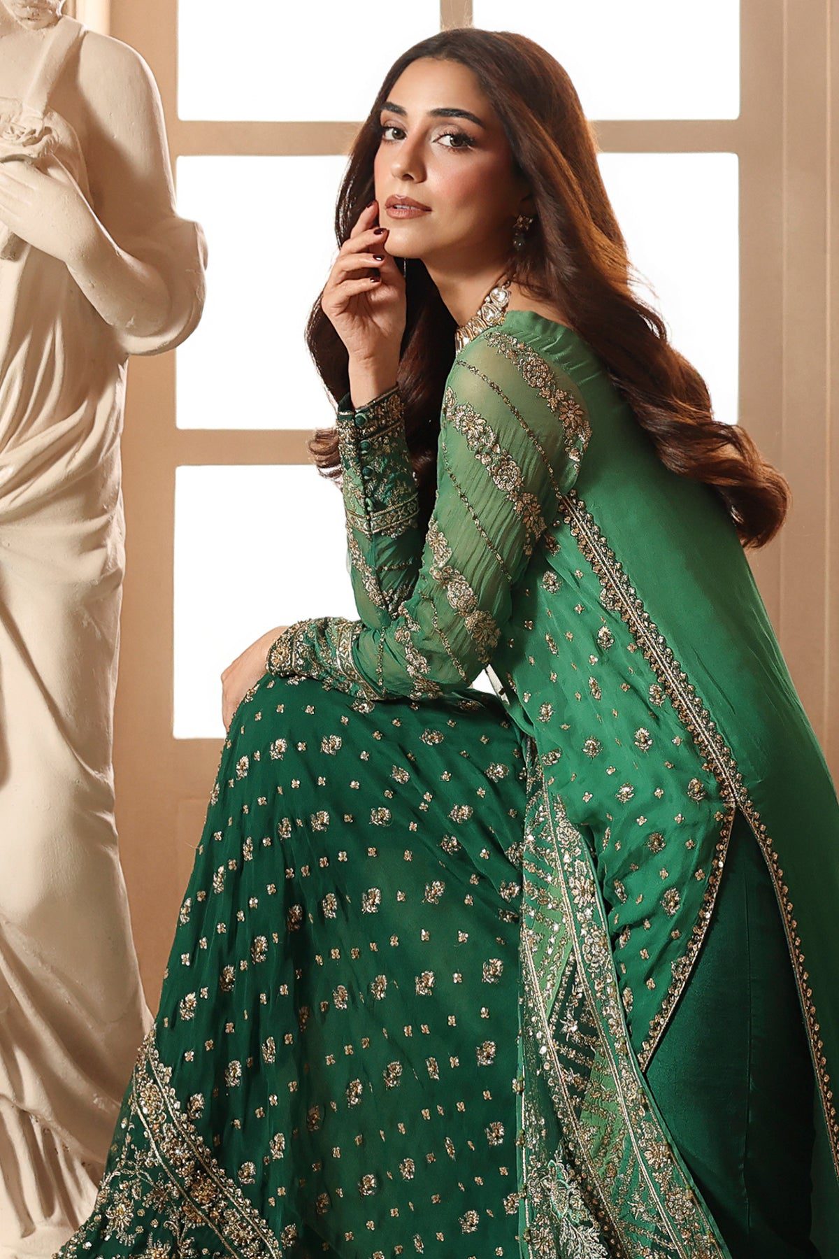 Charizma 3-pc unstitched embroidered luxury chiffon djw6-03– detail view 5 Charizma 3-PC Unstitched Embroidered Luxury Chiffon DJW6-03– detail view 5