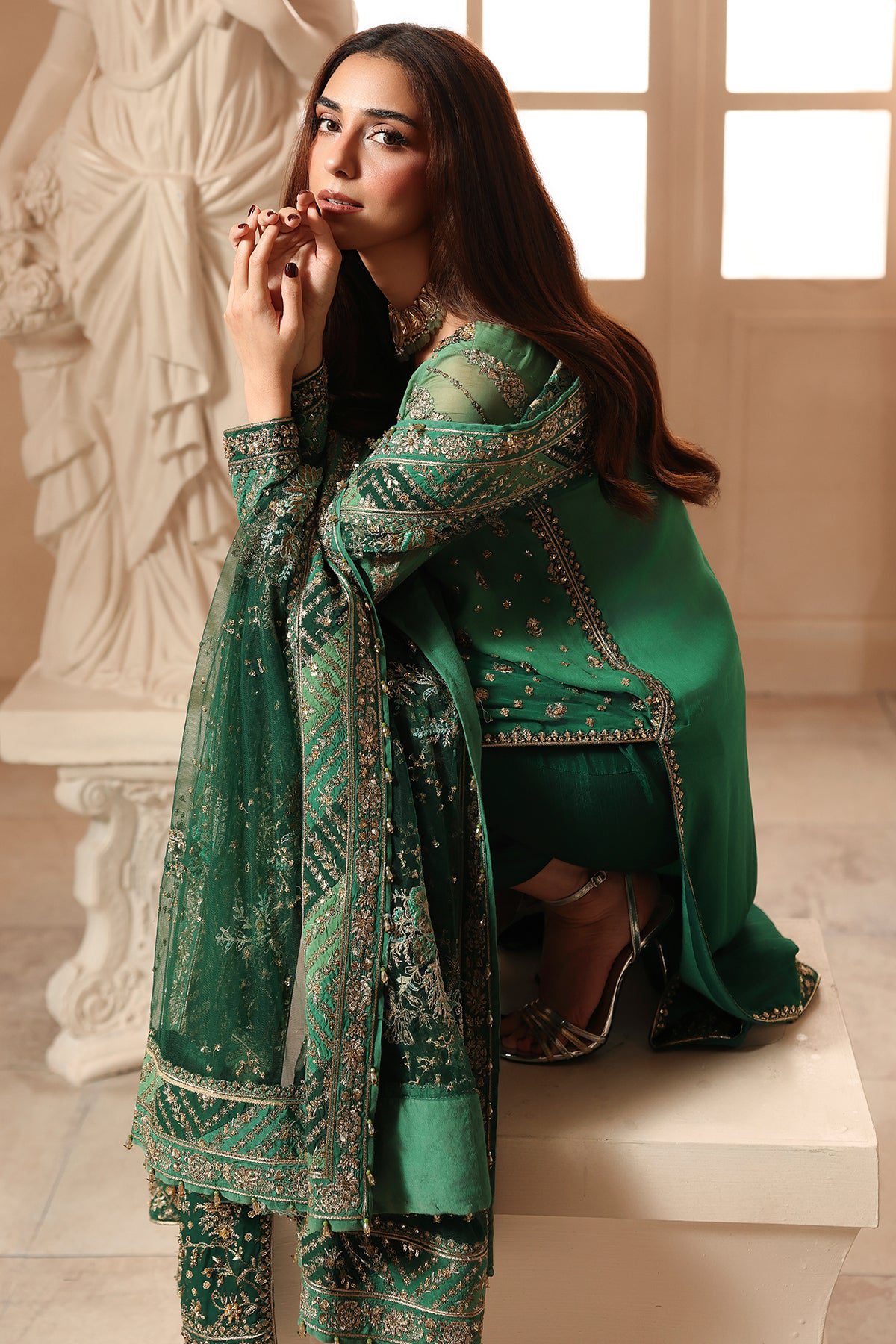 Charizma 3-pc unstitched embroidered luxury chiffon djw6-03– detail view 7 Charizma 3-PC Unstitched Embroidered Luxury Chiffon DJW6-03– detail view 7
