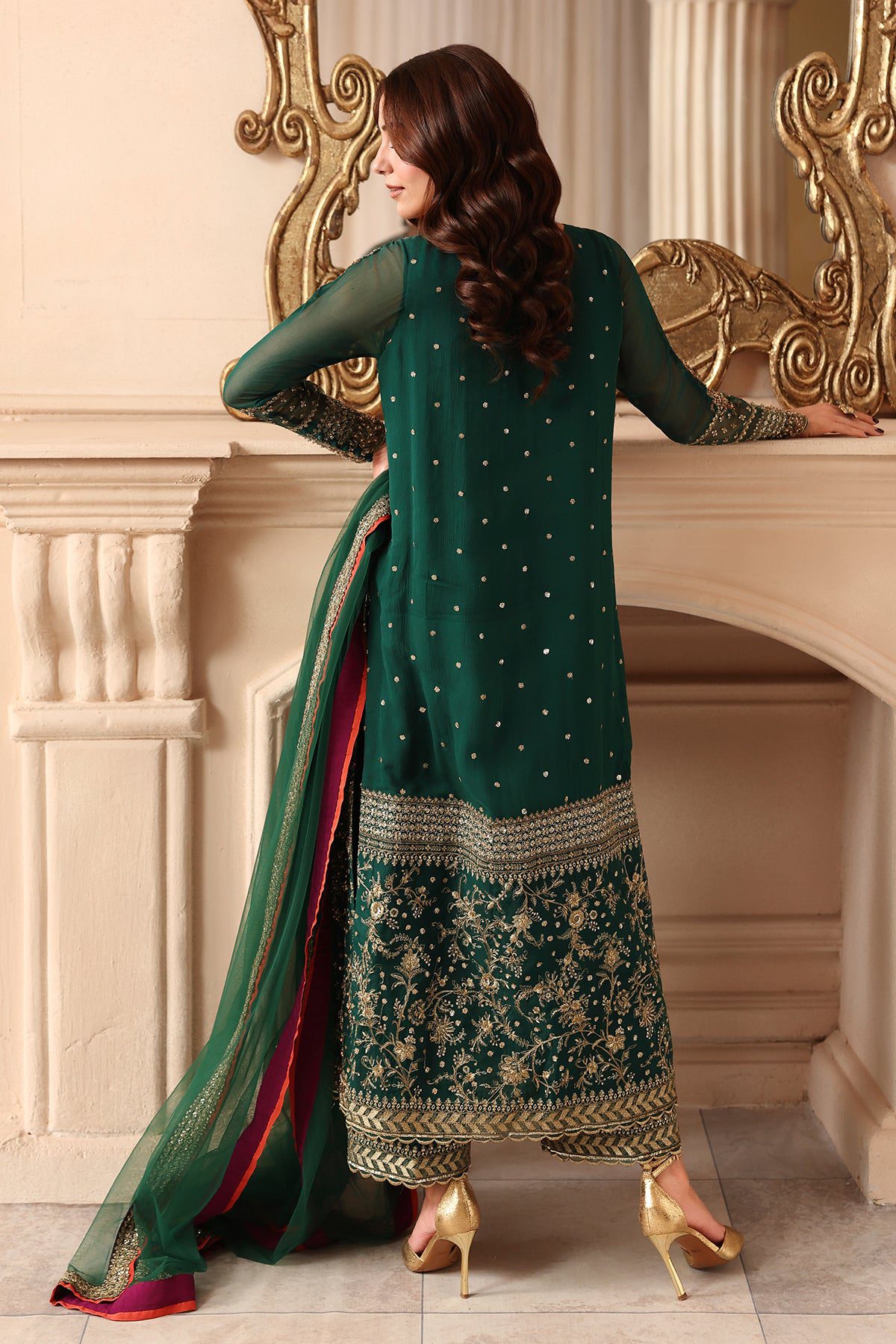 Charizma 3-pc unstitched embroidered luxury chiffon djw6-07– detail view 4 Charizma 3-PC Unstitched Embroidered Luxury Chiffon DJW6-07– detail view 4