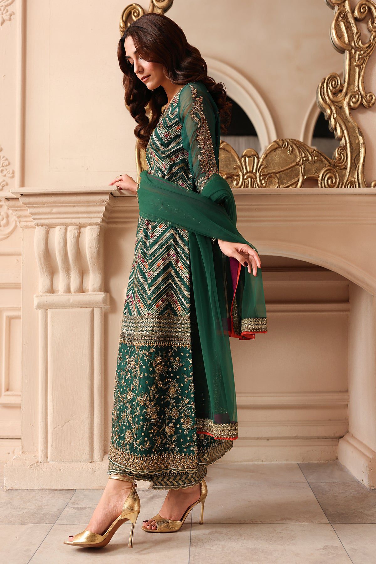 Charizma 3-pc unstitched embroidered luxury chiffon djw6-07– detail view 5 Charizma 3-PC Unstitched Embroidered Luxury Chiffon DJW6-07– detail view 5