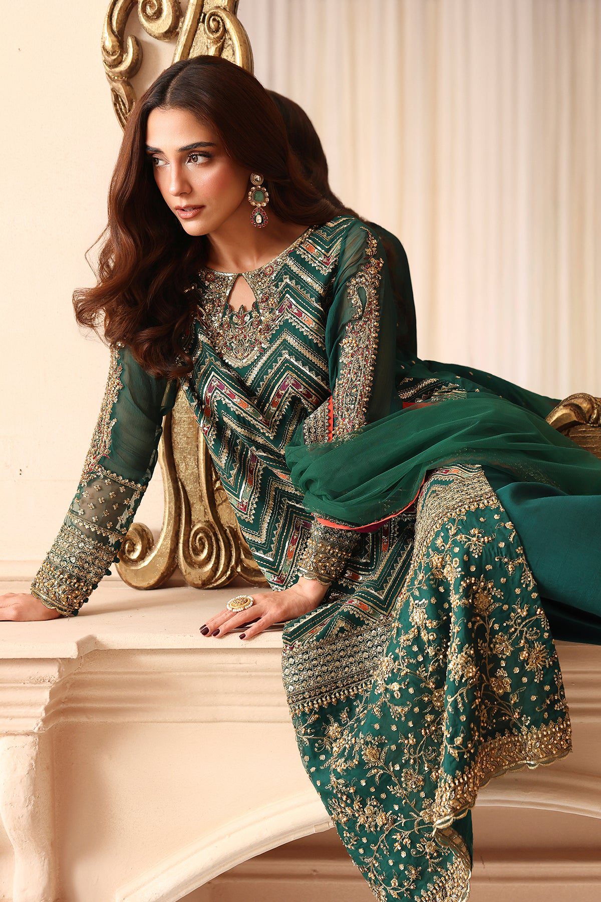 Charizma 3-pc unstitched embroidered luxury chiffon djw6-07– detail view 7 Charizma 3-PC Unstitched Embroidered Luxury Chiffon DJW6-07– detail view 7
