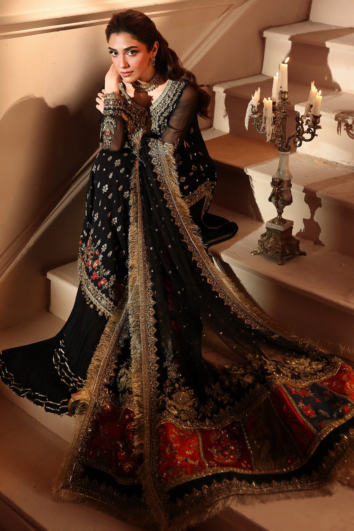 Charizma 3-pc unstitched embroidered luxury chiffon djw6-04– detail view 5 Charizma 3-PC Unstitched Embroidered Luxury Chiffon DJW6-04– detail view 5