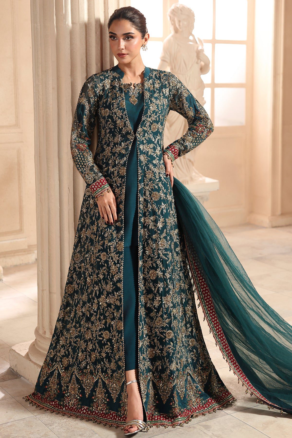 Charizma 3-pc unstitched embroidered luxury chiffon djw6-05 Charizma 3-PC Unstitched Embroidered Luxury Chiffon DJW6-05