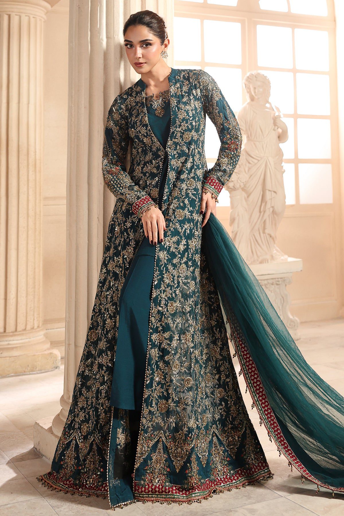 Charizma 3-pc unstitched embroidered luxury chiffon djw6-05– detail view 2 Charizma 3-PC Unstitched Embroidered Luxury Chiffon DJW6-05– detail view 2