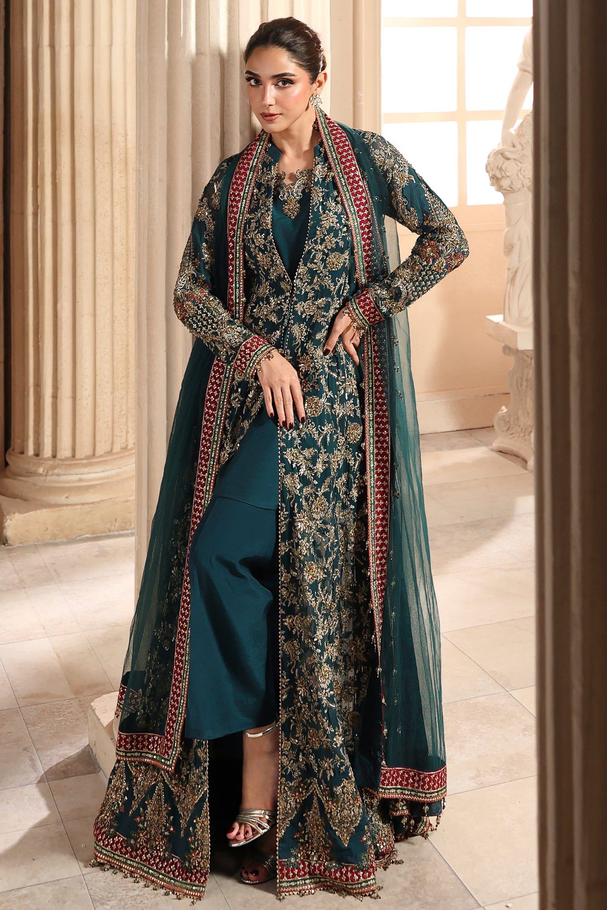 Charizma 3-pc unstitched embroidered luxury chiffon djw6-05– detail view 7 Charizma 3-PC Unstitched Embroidered Luxury Chiffon DJW6-05– detail view 7