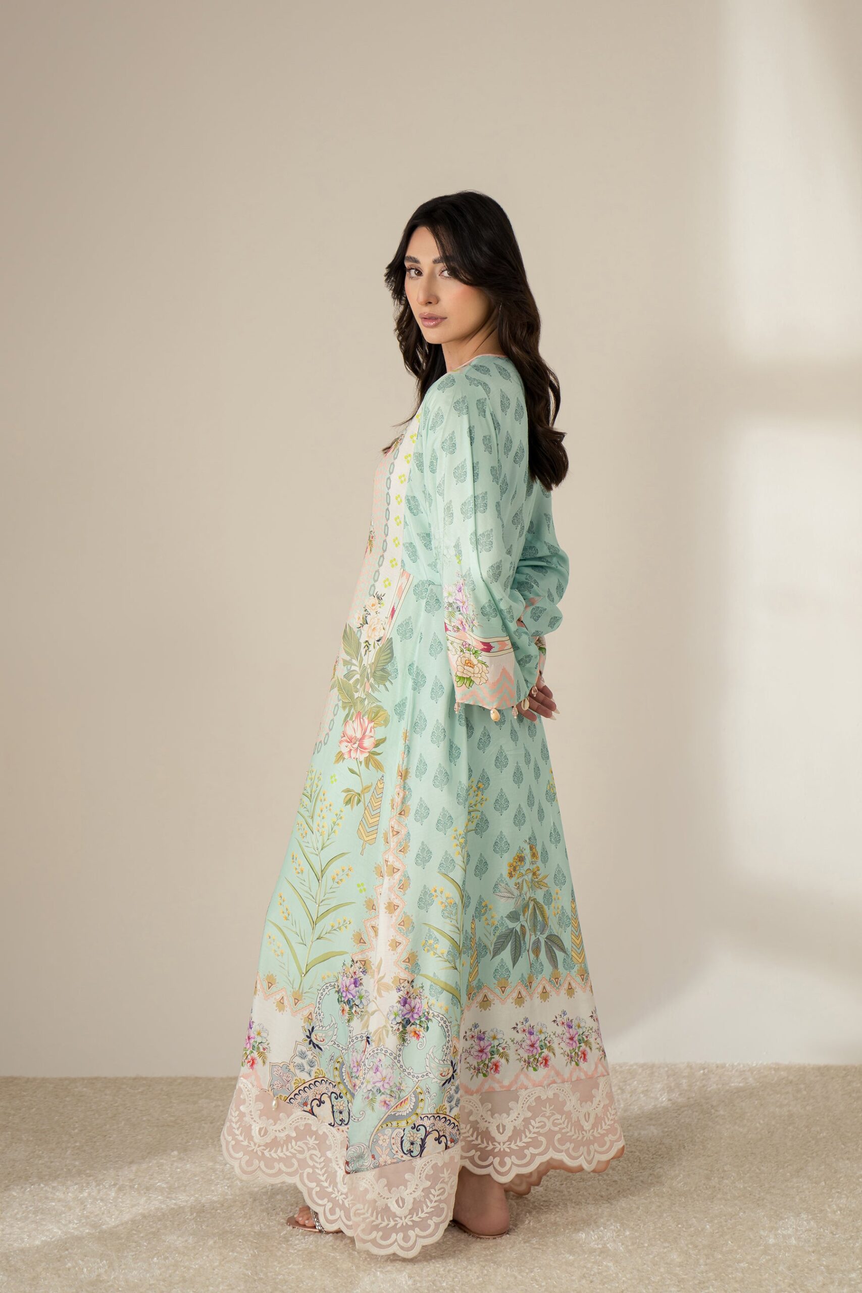 Ak kaftans ammara khan | floral boho glam kaftan (d-3)– detail view 5 AK Kaftans Ammara Khan | Floral Boho Glam Kaftan (D-3)– detail view 5