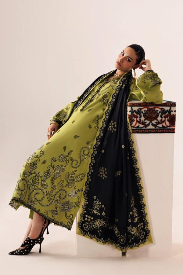 Qline linen '26 qalamkar | qlw-01 amarah– detail view 5 Qline Linen '26 Qalamkar | QLW-01 AMARAH– detail view 5