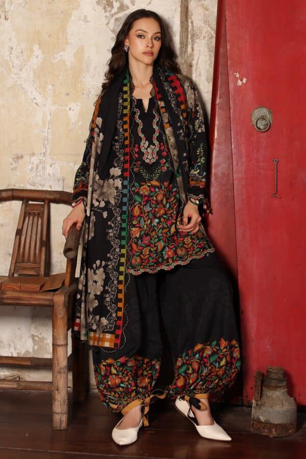 Charizma Combination Collection 3-PC Unstitched Embroidered Linen Collection CCW7-01 Charizma Combination Collection 3-PC Unstitched Embroidered Linen Collection CCW7-01