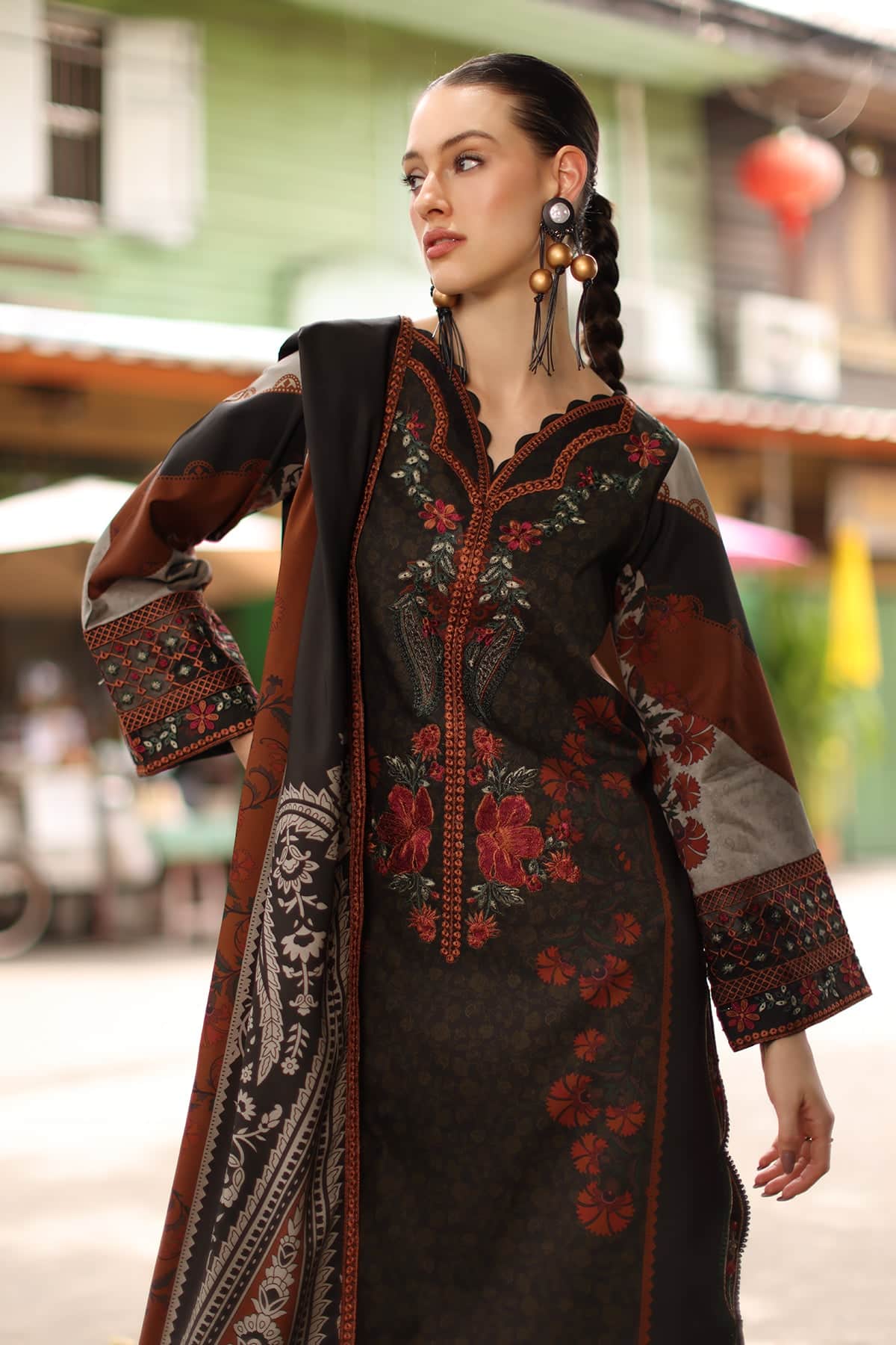 Aniq v1 linen 2026 charizma | 3-pc unstitched embroidered linen collection anw7-07– alternate view Aniq V1 Linen 2026 Charizma | 3-PC Unstitched Embroidered Linen Collection ANW7-07– alternate view