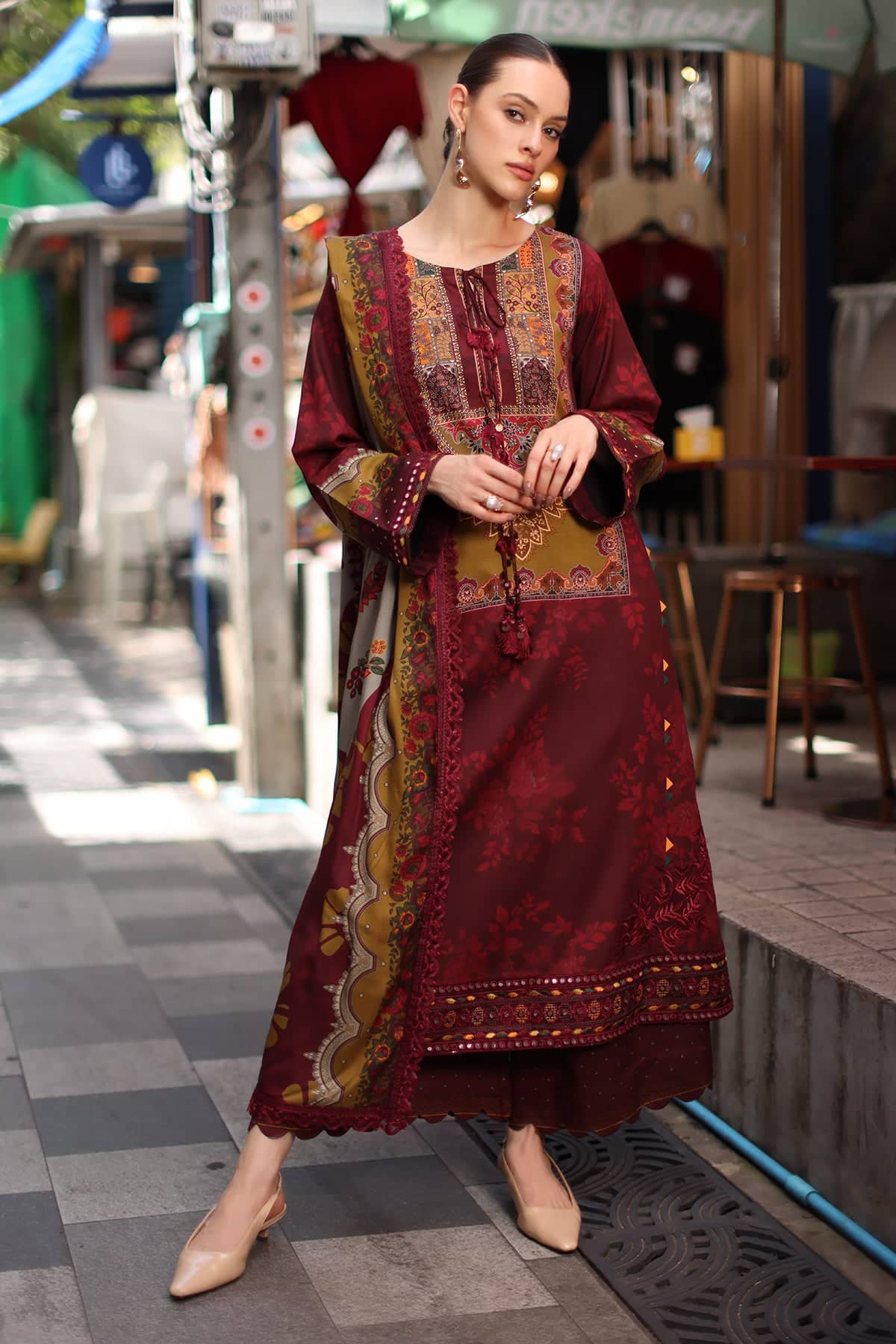 Aniq v1 linen 2026 charizma | 3-pc unstitched embroidered linen collection anw7-03 Aniq V1 Linen 2026 Charizma | 3-PC Unstitched Embroidered Linen Collection ANW7-03