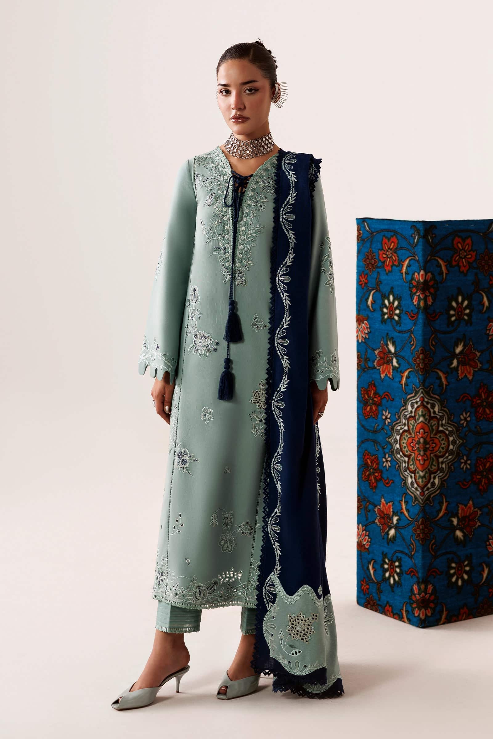 Qline linen '26 qalamkar | qlw-11 taliya Qline Linen '26 Qalamkar | QLW-11 TALIYA