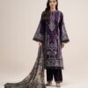 3pelxs26v826_2 Sapphire Women's Unstitched Embroidered Fine Cotton Satin Purple 3 Piece Suit – 3PELXS26V826