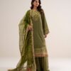 3pelxs26v833_2 Sapphire Women's Unstitched Printed Blended Grip Silk Green 3 Piece Suit – 3PELXS26V833