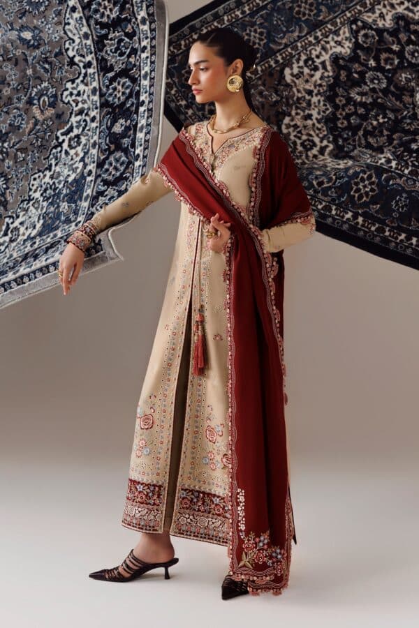 Qline linen '26 qalamkar | qlw-16 hamna– detail view 5 Qline Linen '26 Qalamkar | QLW-16 HAMNA– detail view 5