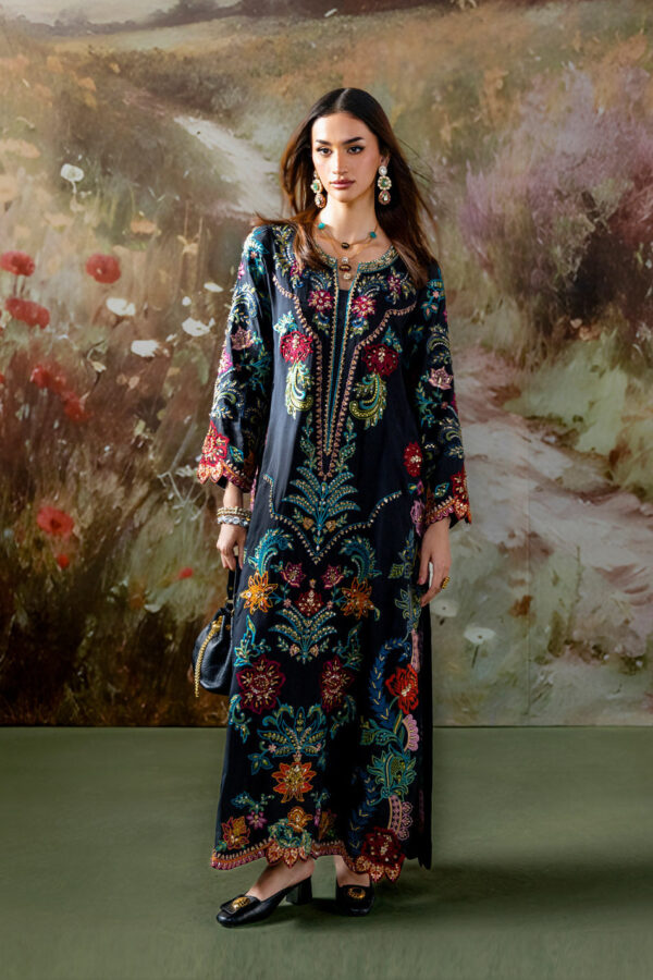 AK Kaftans Ammara Khan | Black Orchid (D-05)