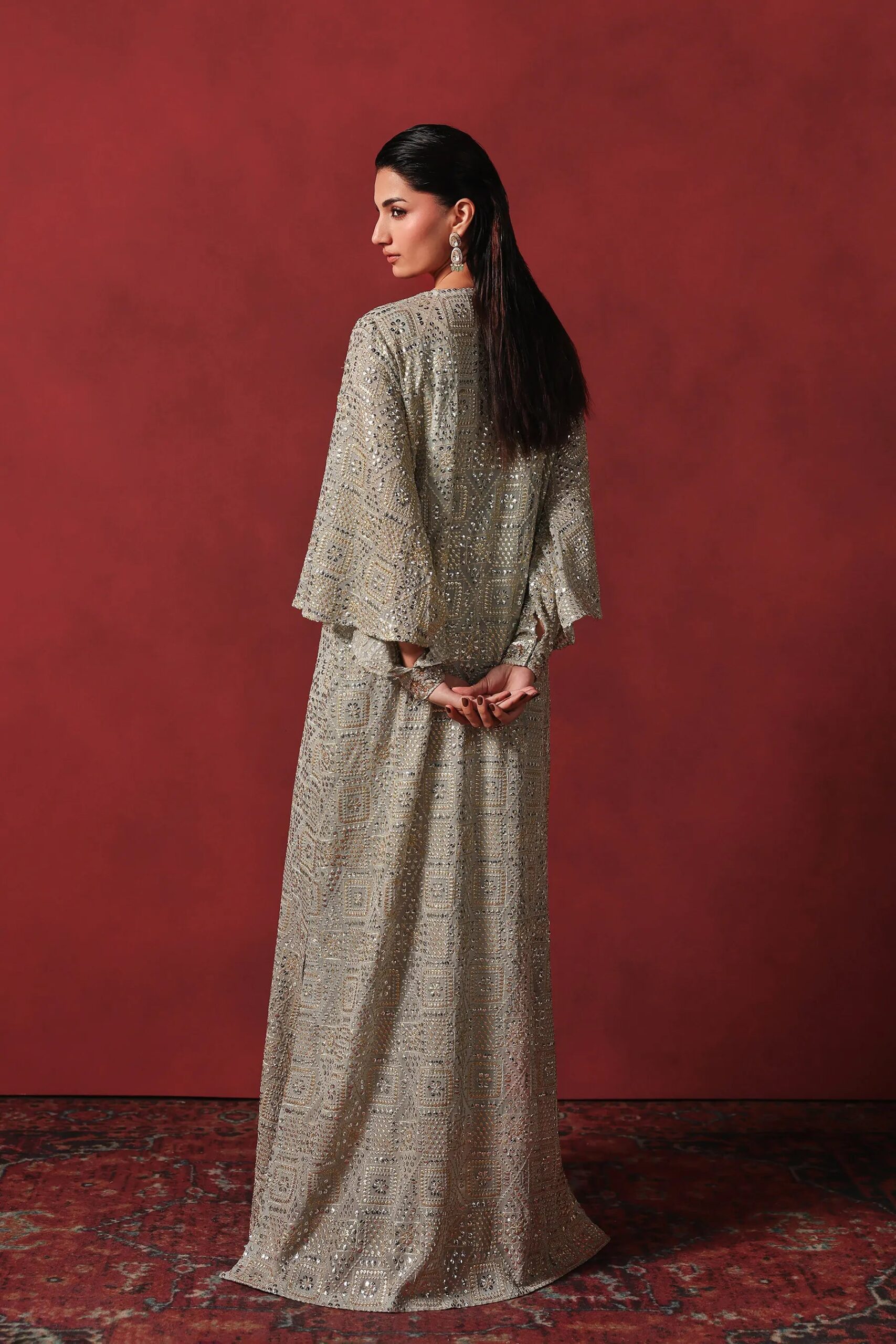 Ak kaftans ammara khan | starry mirage kaftan (d-15)– detail view 3 AK Kaftans Ammara Khan | Starry Mirage Kaftan (D-15)– detail view 3