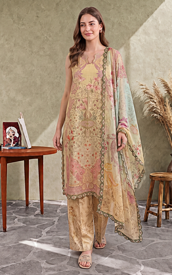 CU26-01_2 Asifa & Nabeel Ayra (CU26-01) | 3pcs Unstitched Cambric