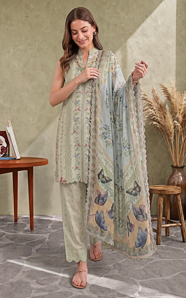CU26-02_2 Asifa & Nabeel Ayzal (CU26-02) | 3pcs Unstitched Cambric
