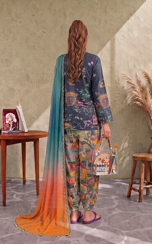 Asifa & Nabeel Kiana (CU26-03) | 3pcs Unstitched Cambric– CU26-03 1