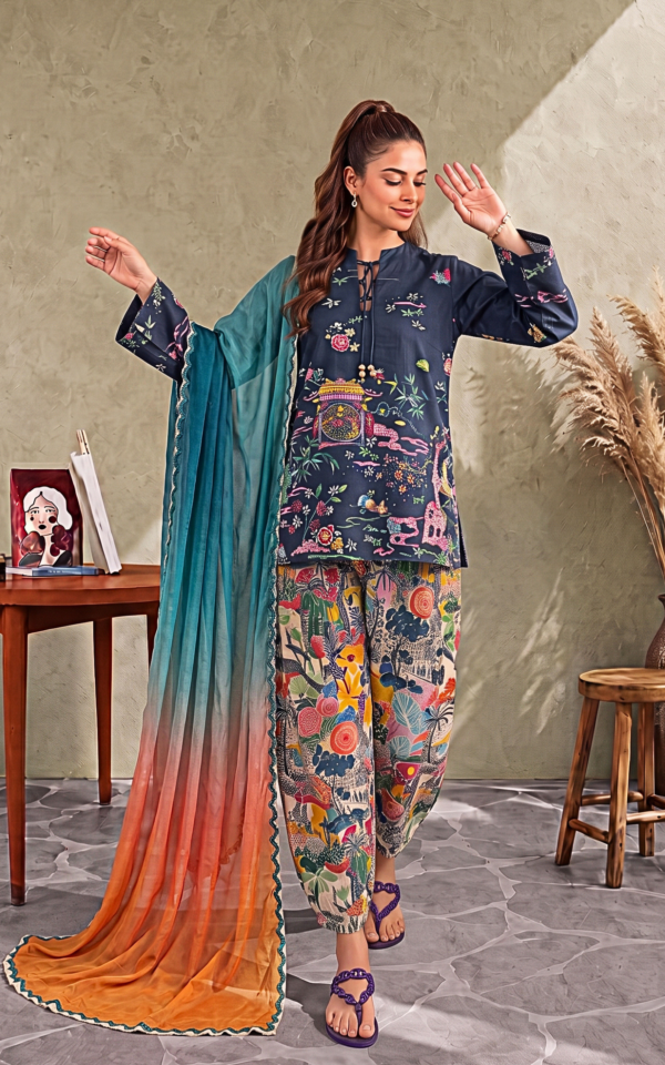 CU26-03_3 Asifa & Nabeel Kiana (CU26-03) | 3pcs Unstitched Cambric