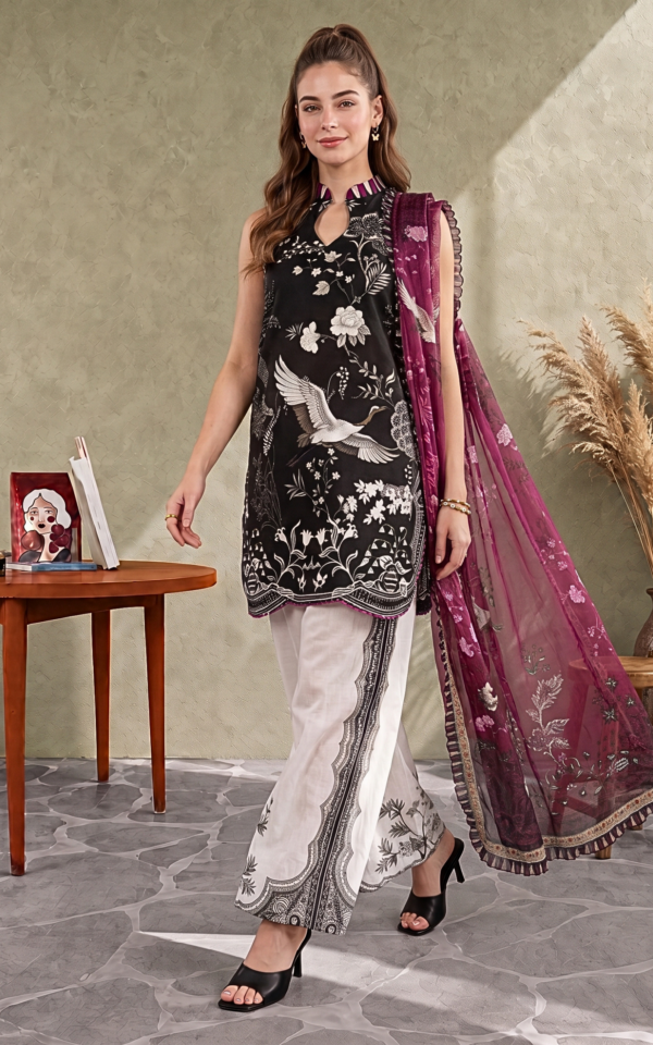 CU26-08_2 Asifa & Nabeel Sasha (CU26-08) | 3pcs Unstitched Cambric