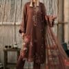 M prints maria b | embroidered dobby linen suit - light brown (mpt-3110-b) M Prints Maria B | Embroidered Dobby Linen Suit - Light Brown (MPT-3110-B)