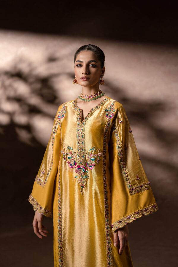 AK Kaftans Ammara Khan | Golden Garden Kaftan Set (D-11)– D-11-1
