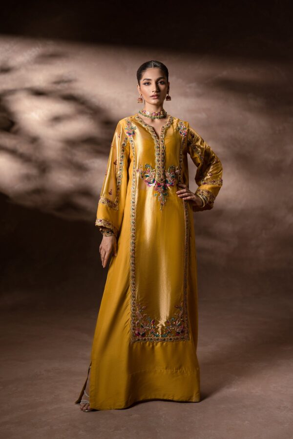 AK Kaftans Ammara Khan | Golden Garden Kaftan Set (D-11)