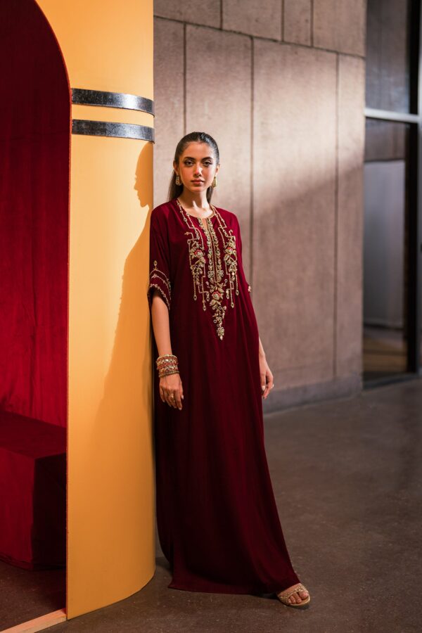 AK Kaftans Ammara Khan | Bold Scarlet Beauty Kaftan (D-11)