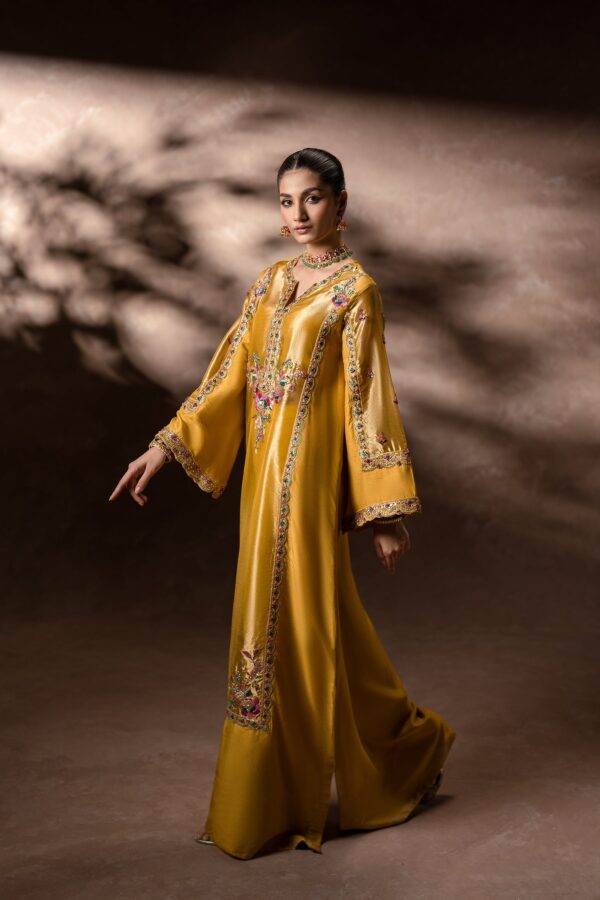 AK Kaftans Ammara Khan | Golden Garden Kaftan Set (D-11)– D-11-5