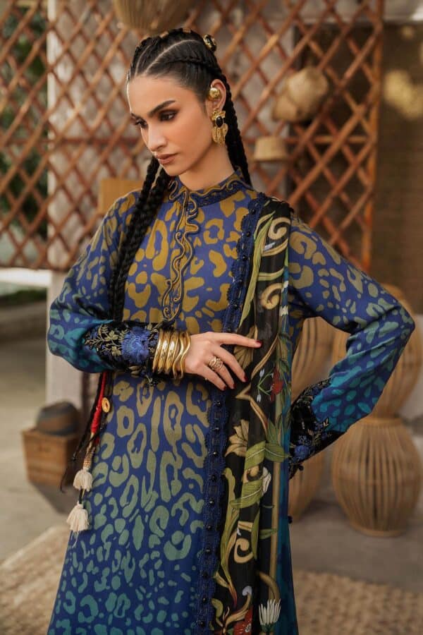 M prints maria b | embroidered linen suit - blue (mpt-3101-b)– d-1b-g M Prints Maria B | Embroidered Linen Suit - Blue (MPT-3101-B)– D-1B-G