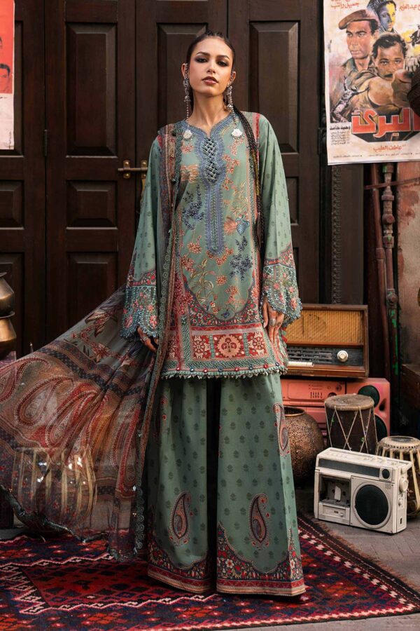 M Prints Maria B | Embroidered Cambric Suit - Sea Green (MPT-3102-A) M Prints Maria B | Embroidered Cambric Suit - Sea Green (MPT-3102-A)