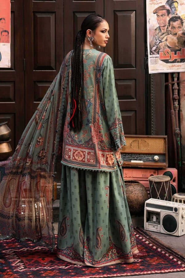 M prints maria b | embroidered cambric suit - sea green (mpt-3102-a)– d-2a-c M Prints Maria B | Embroidered Cambric Suit - Sea Green (MPT-3102-A)– D-2A-C