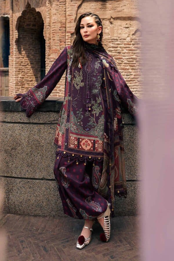 M Prints Maria B | Embroidered Cambric Suit - Purple (MPT-3102-B) M Prints Maria B | Embroidered Cambric Suit - Purple (MPT-3102-B)