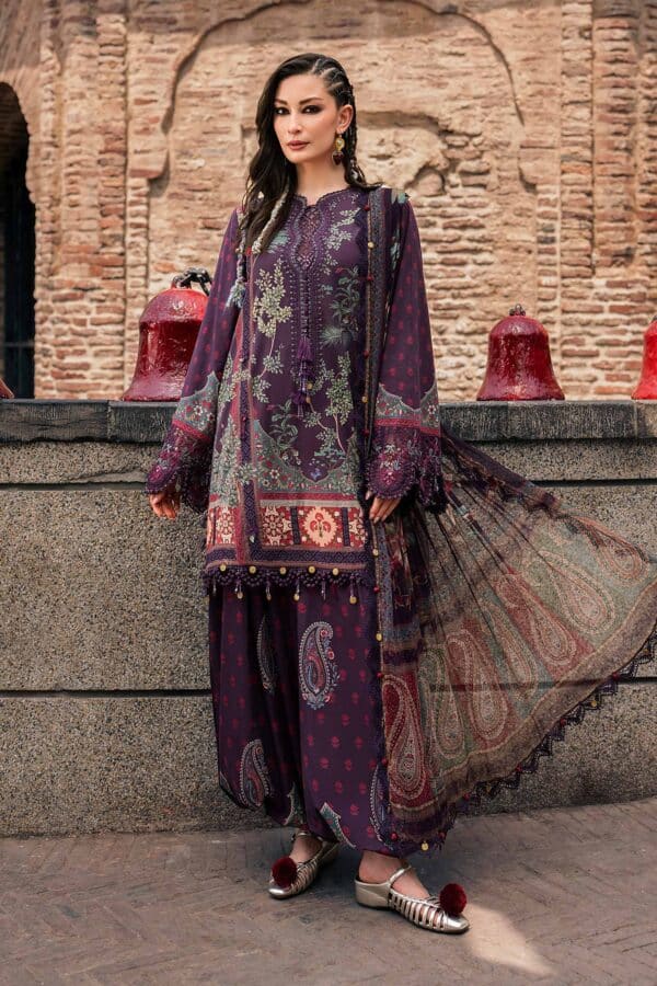 M Prints Maria B | Embroidered Cambric Suit - Purple (MPT-3102-B)– D-2B-B M Prints Maria B | Embroidered Cambric Suit - Purple (MPT-3102-B)– D-2B-B
