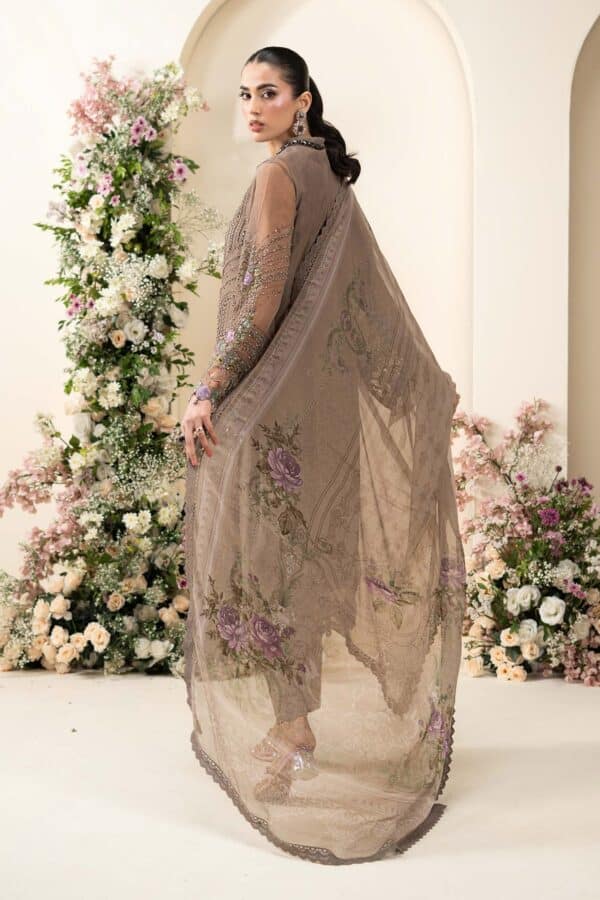 Maria b 3 piece embroidered chiffon suit– d-2back c Maria B 3 Piece Embroidered Chiffon Suit– D-2Back C